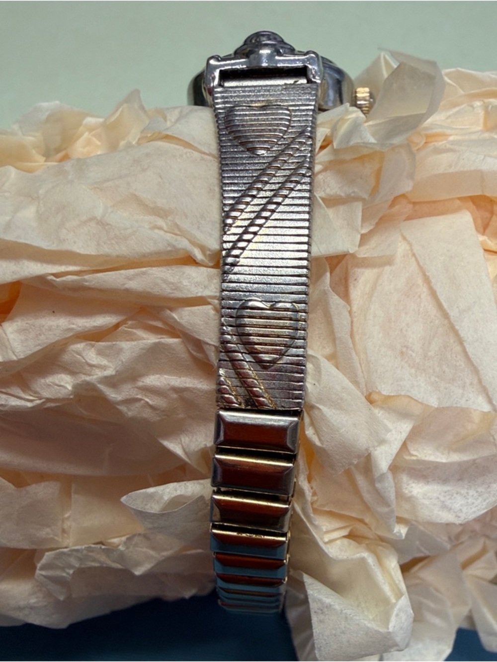 Heart Accent Silver-Tone Women's Quartz Watch - Picture 2 of 7